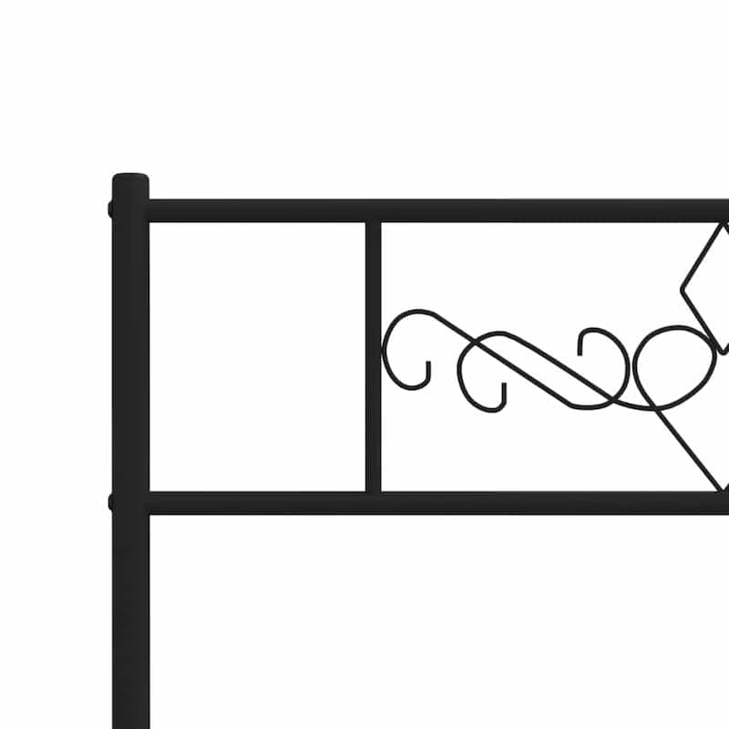 vidaXL 12 Inches Black Twin XL Metal Bed Frame No Mattress - 81.5" x 41.3" x 35.4"