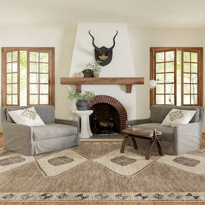 Fennel Diamond Machine Washable Area Rug