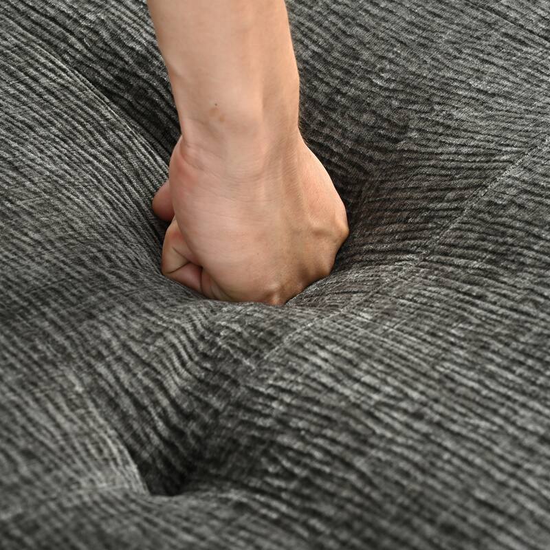 112.2" Chenille Modular L-Shaped Sofa Bed with Free Combination Design and No-Assembly Required