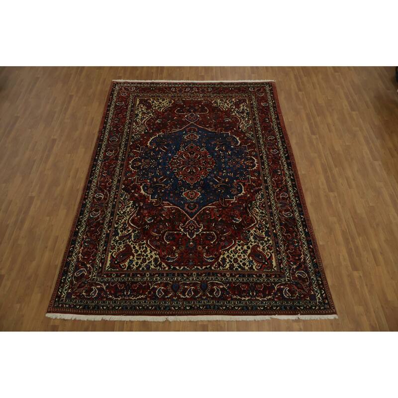 Hand Knotted Oriental 100% Wool Carpet Traditional Floral Red Bakhtiari Area Rug - 12' 2'' X 8' 6''
