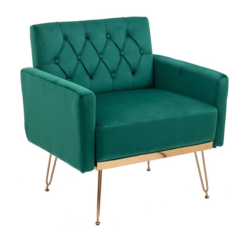 Modern Velvet Single Reading Chairs with Arm Set of 2