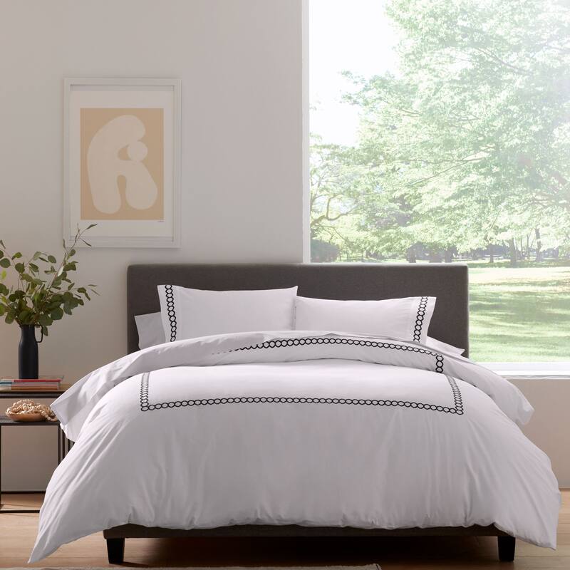 Clean Design Home x Martex Langston Comforter Set - White - Queen