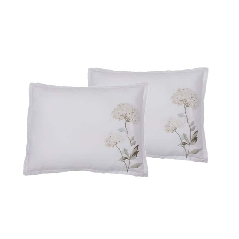 Broderie ensemble housse de couette Collection Hydrangea Embroidery Duvet Set (6 Color)
