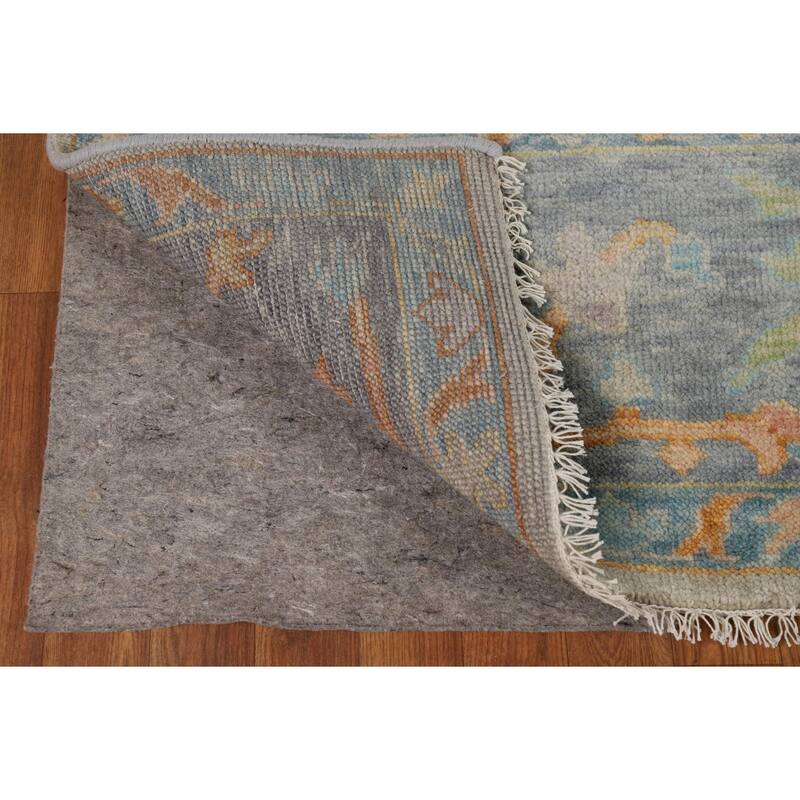 Oushak Indian Area Rug Handmade Transitional Grey Wool Carpet - 8'0"x 9'11"