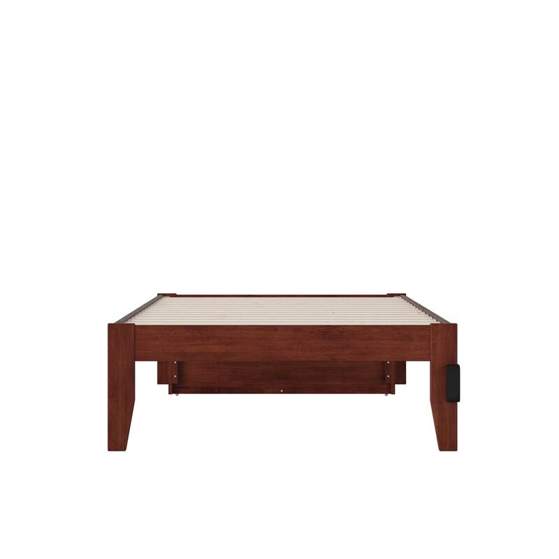 AFI Colorado Platform Bed with Foot Drawer and Charging Station