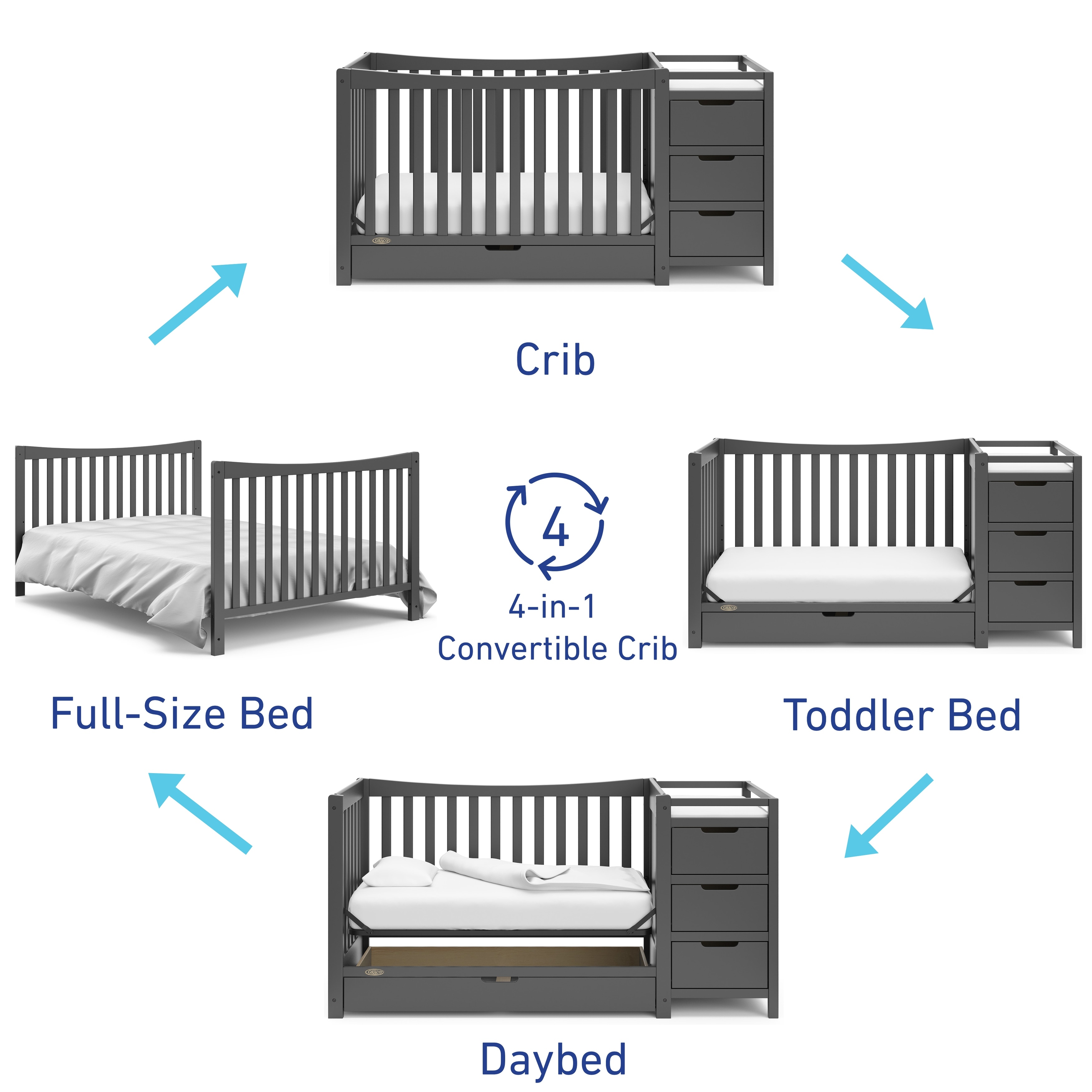 Graco Remi 4 in 1 Convertible Crib and Changer Bed Bath Beyond