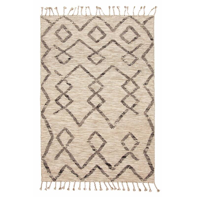 ECARPETGALLERY Hand-knotted Tangier Taupe Wool Rug - 4'11 x 7'7 - Taupe - 4'11 x 7'7
