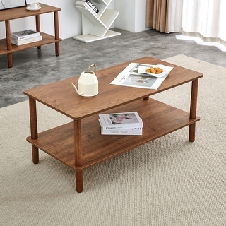 2-Tier Coffee Table with Open Storage Shelf - Bed Bath & Beyond - 42777538