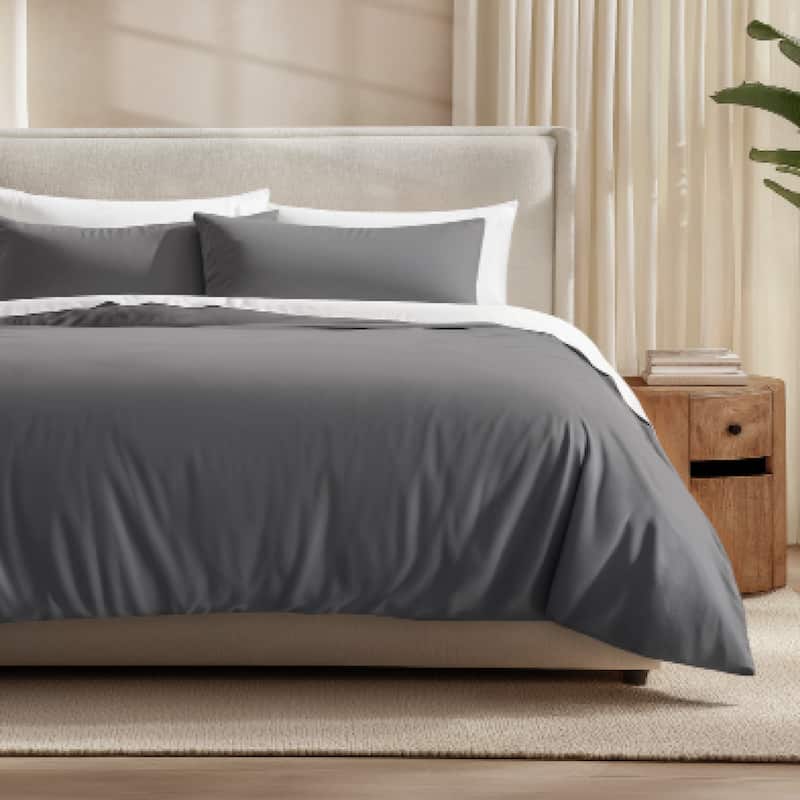 Bare Home Rayon from Bamboo Duvet Set - Full - Grey