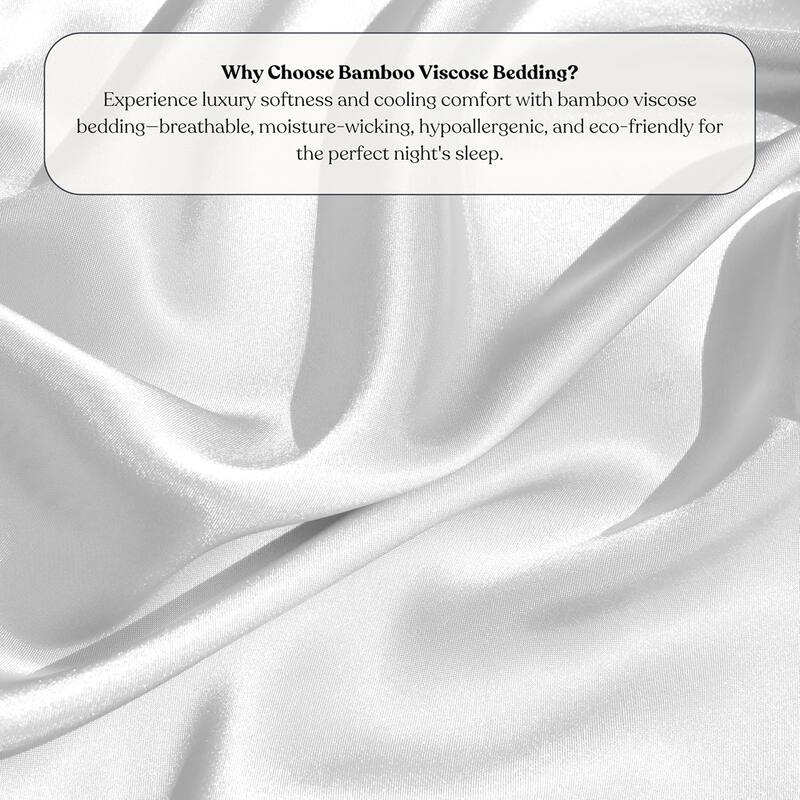 Delara Viscose derived from Bamboo Sheet Set & Duvet Cover Set Bundle, Luxury Bedding Set for Hot Sleepers