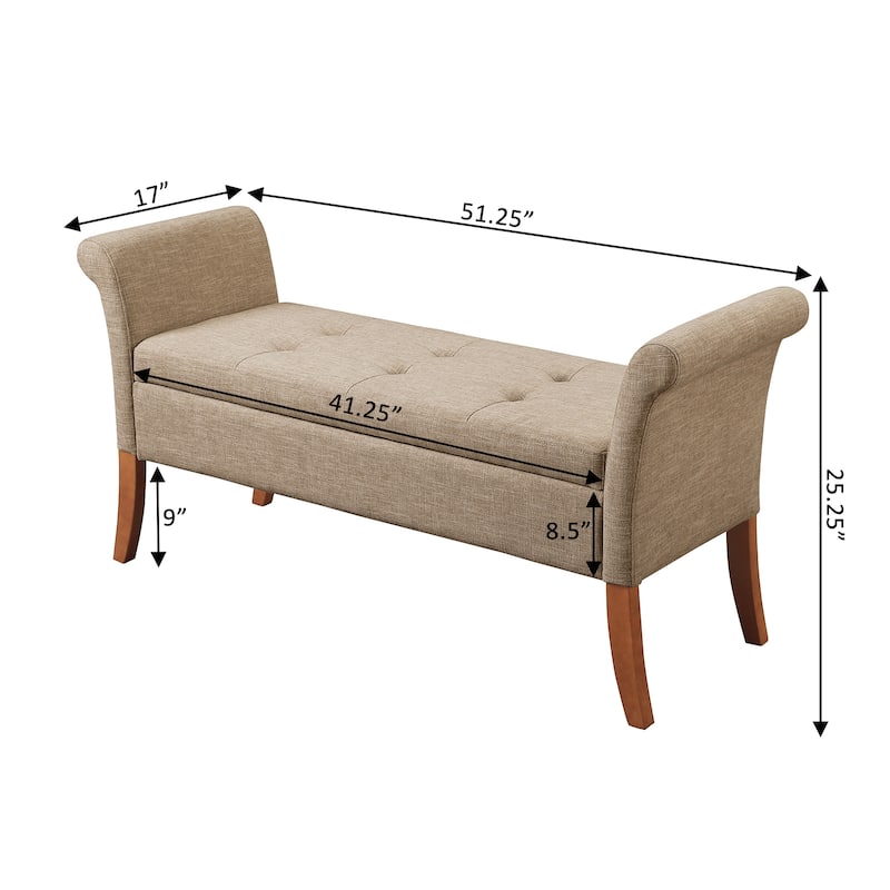 Convenience Concepts Designs4Comfort Garbo Entryway Storage Bench