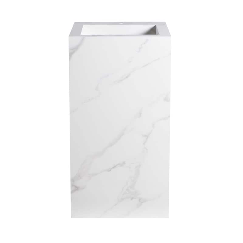 Fine Fixtures Grand Collection, Elegant Square Shaped Pedestal Sink