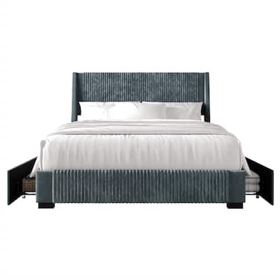 CraftPorch Corduroy Luxurious Bed
