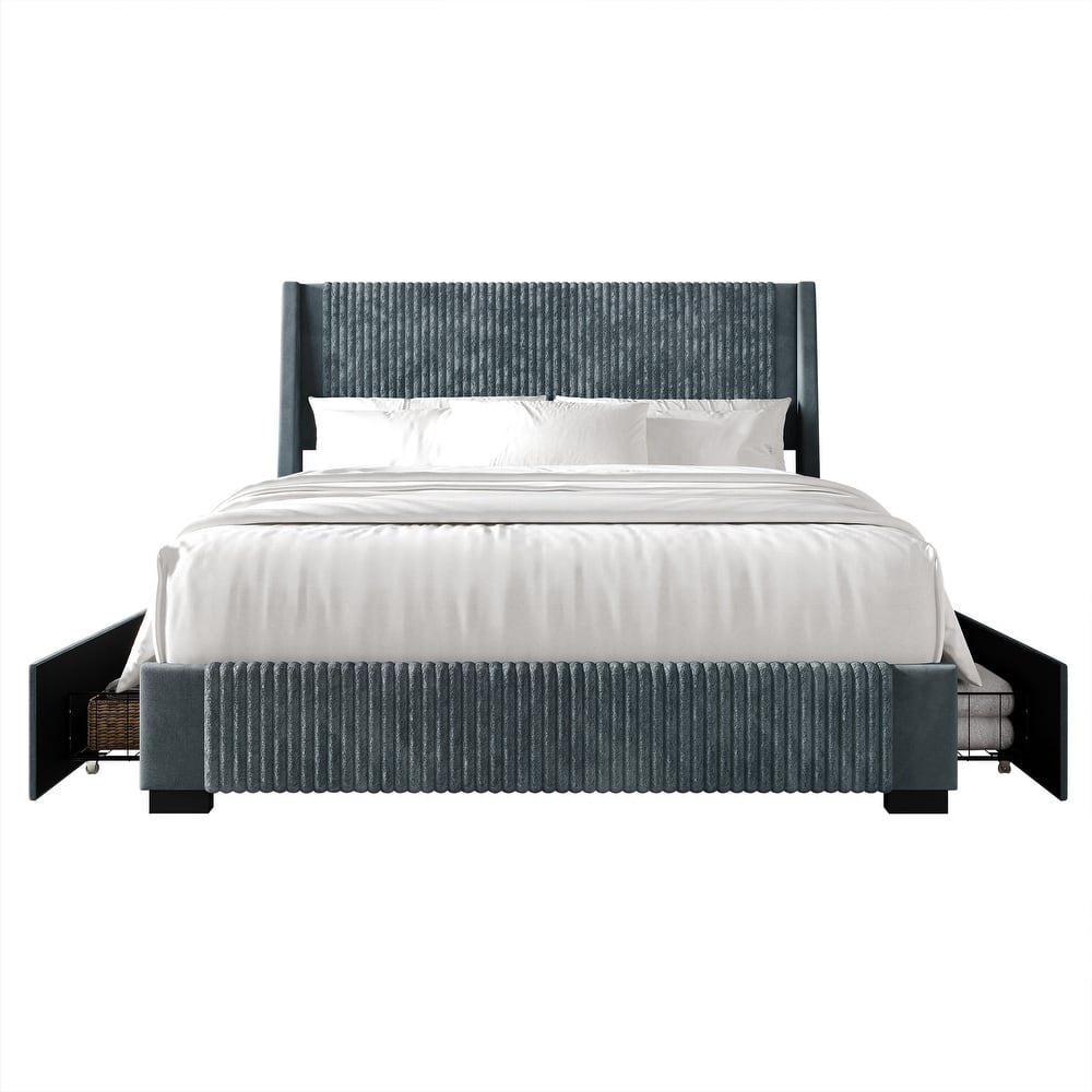 CraftPorch Corduroy Luxurious Bed