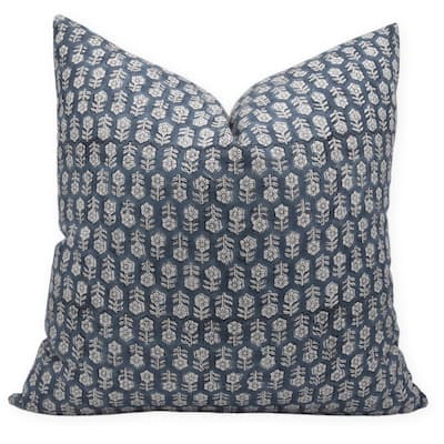 Fabdivine Linen Square Block print pillow Cover