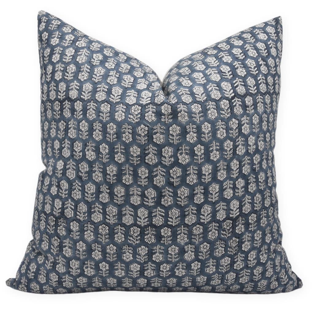 Fabdivine Linen Square Block print pillow Cover