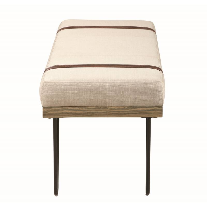 Modern Industrial Inspired Design Accent Bench with Hairpin Legs