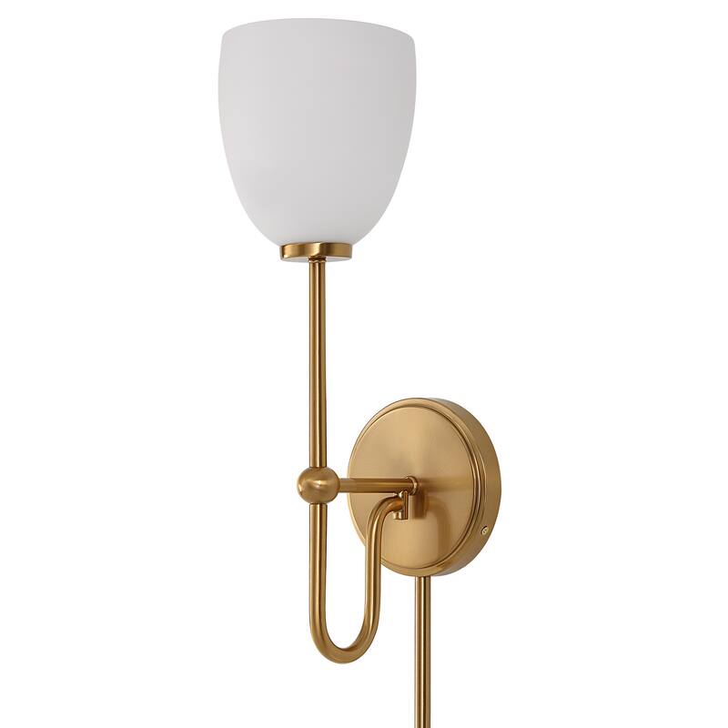 Uttermost Trophy 1 Light Brass Sconce - 5.75"W x 18.25"H x 8"D