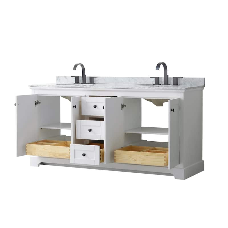Wyndham Collection Avery 72" Free Standing Double Basin Vanity Set