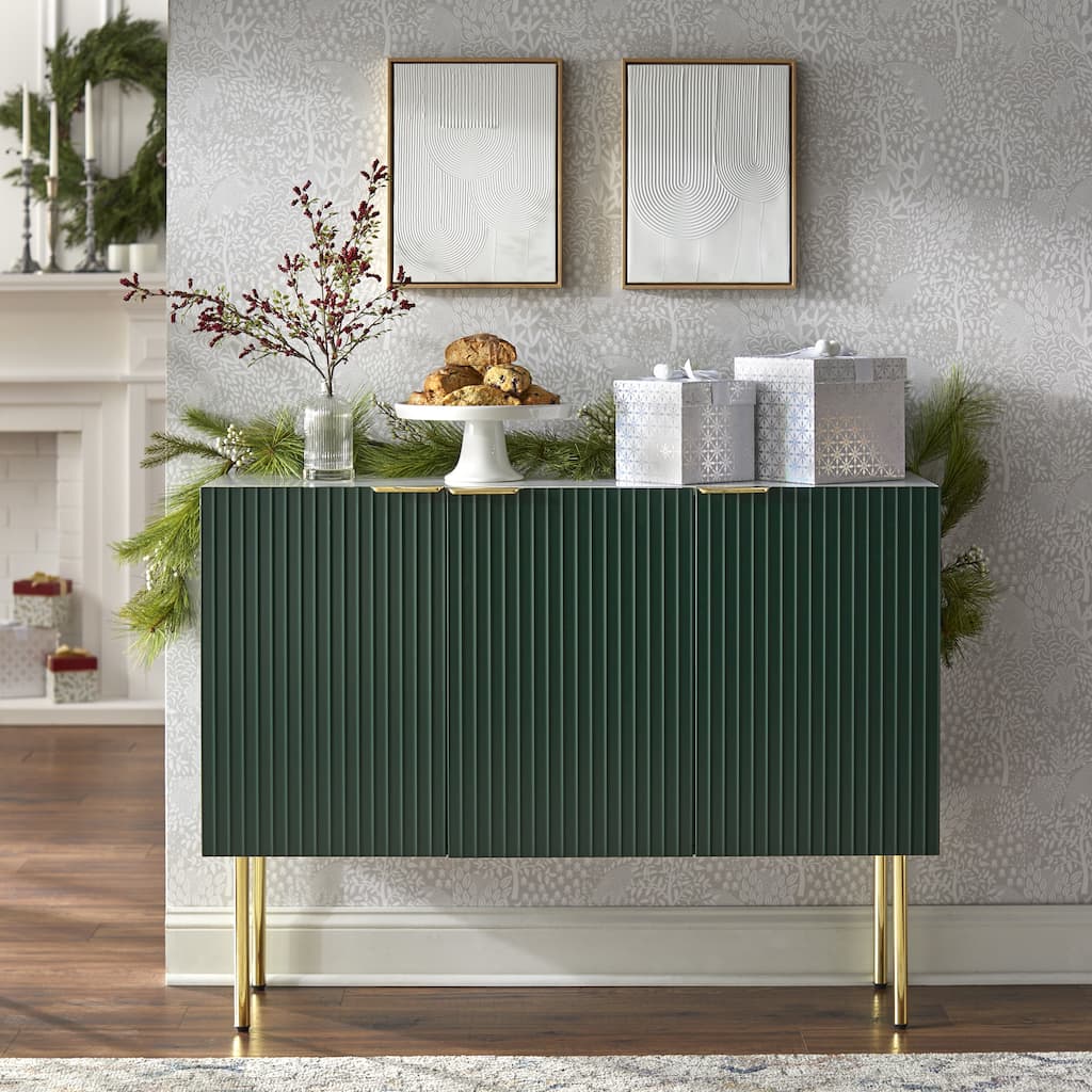 Lifestorey Valen Channel Front Sideboard/Buffet with Adjustable Shelves