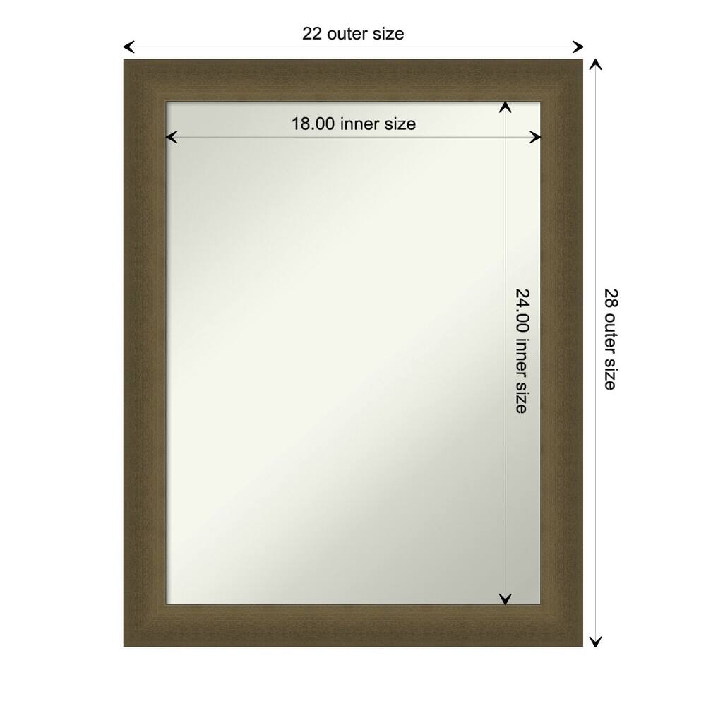 Blaine Narrow Non-Beveled Framed Bathroom Vanity Wall Mirror