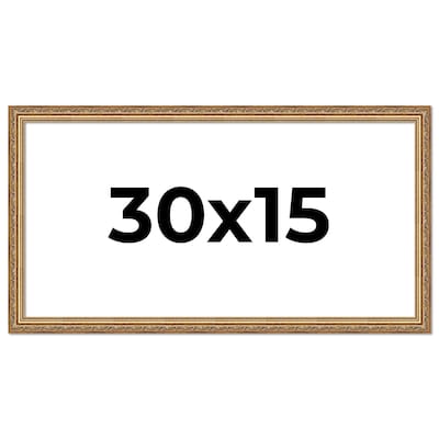 30x15 Frame Red Solid Wood Picture Frame Width 1.75 Inches | Interior Frame Depth 1 13/16 Inches