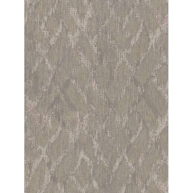 Brewster Bunter Light Brown Distressed Geometric Wallpaper - 21in x 396in x 0.025in