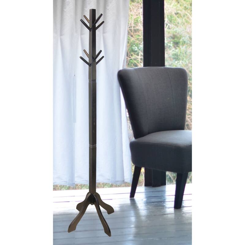 Porch & Den Holly Hill Solid Acacia Hall Tree