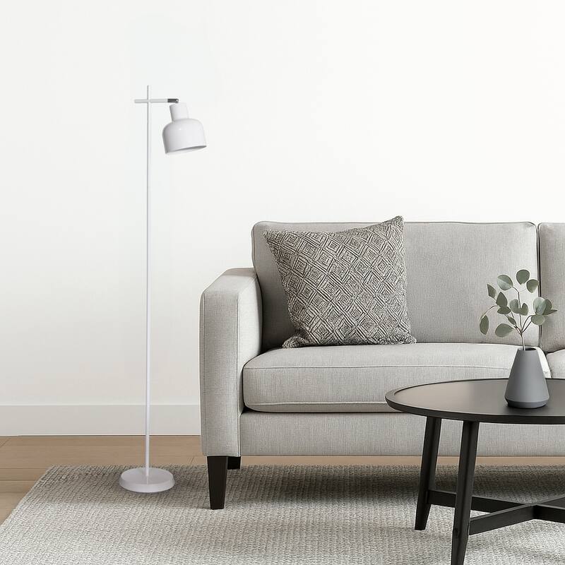 Metal Adjustable Spotlight Floor Lamp with Rotary Switch - 10.55 x 7.87 x 54.72 in. (L x W x H)