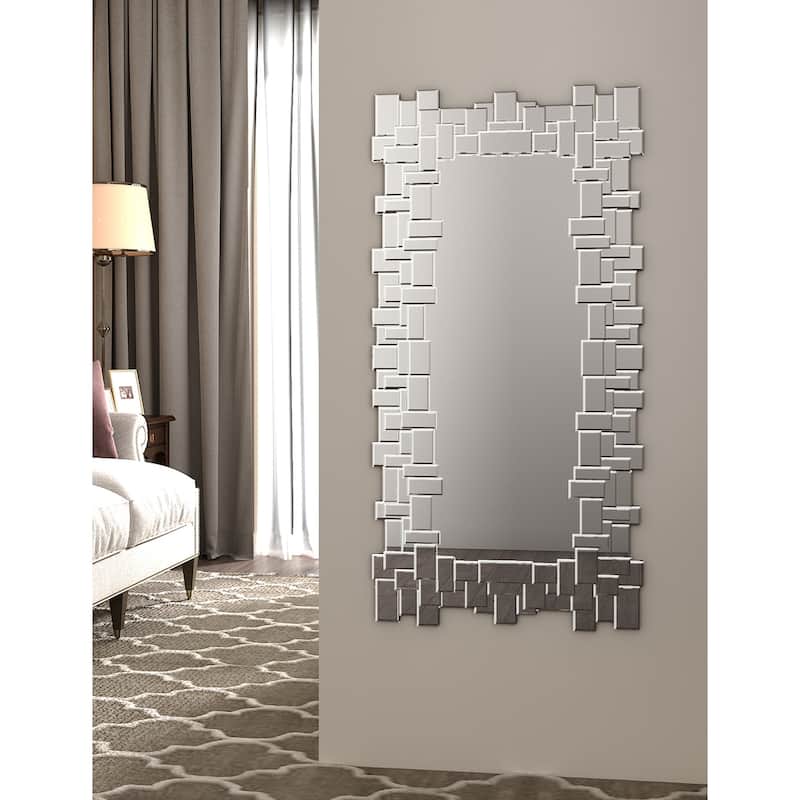 KOHROS Framed Geometric Modern Wall Mirror - Large