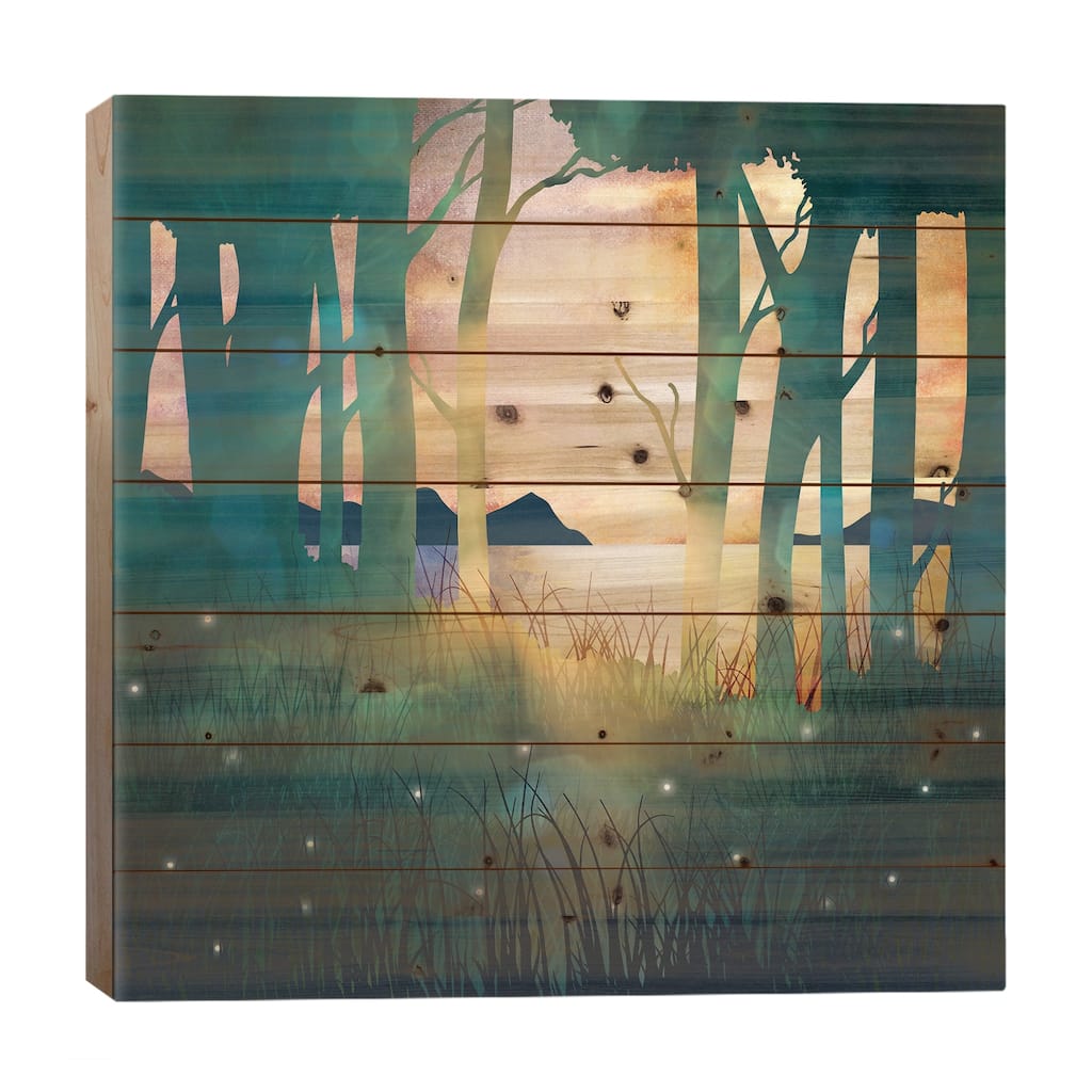Autumn Evening Print On Wood by SpaceFrog Designs - Multi-Color