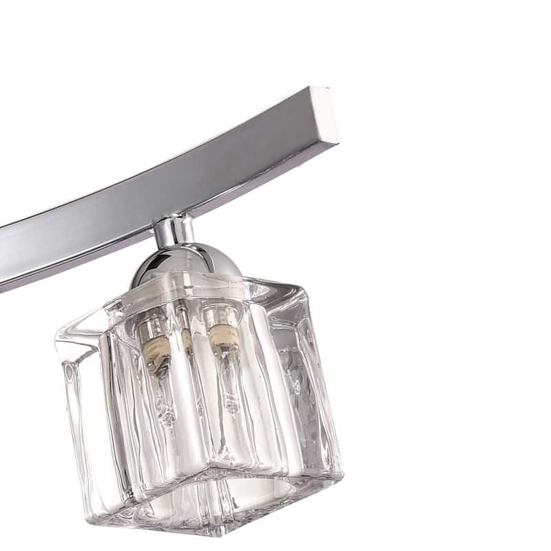 Aika 6-Light Chrome Flush Mount with Clear Shades