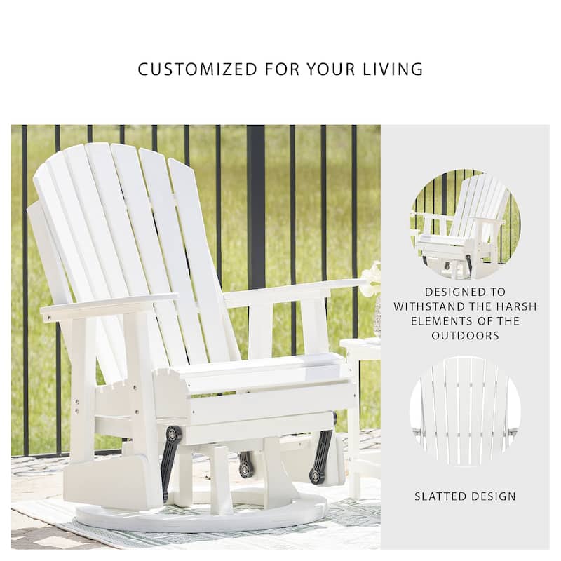 Signature Design by Ashley Hyland wave Outdoor Swivel Glider Chair - 30.88" W x 30.5" D x 41.63" H