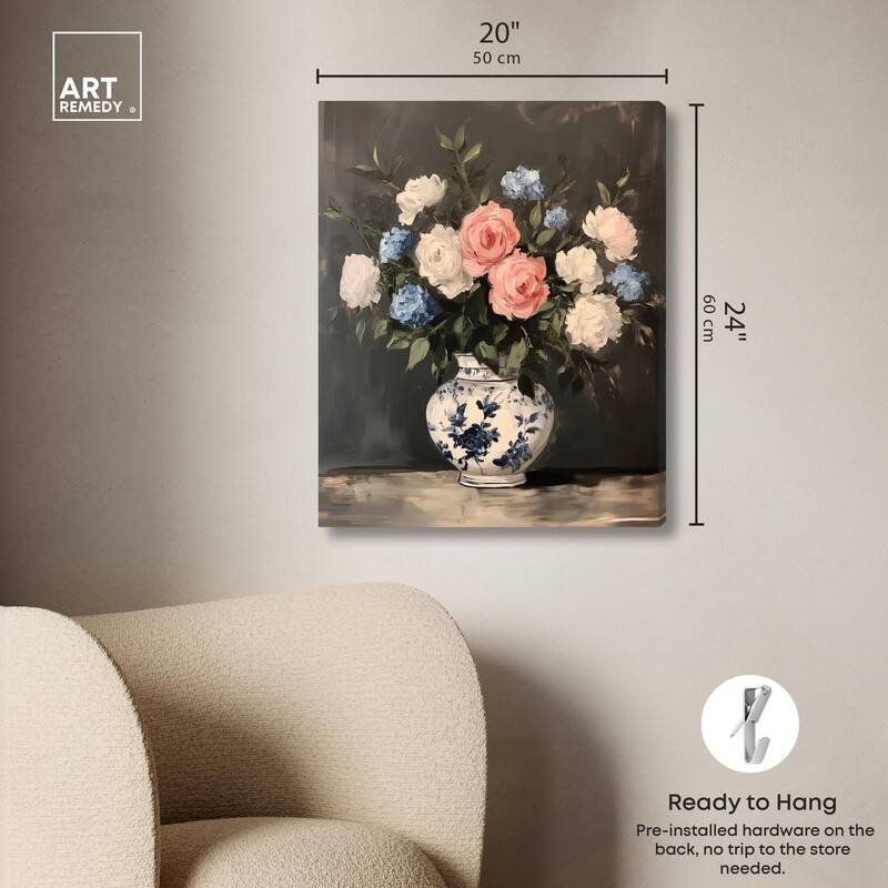 Classic Bouquet Canvas by Art Remedy, Gallery Wrapped