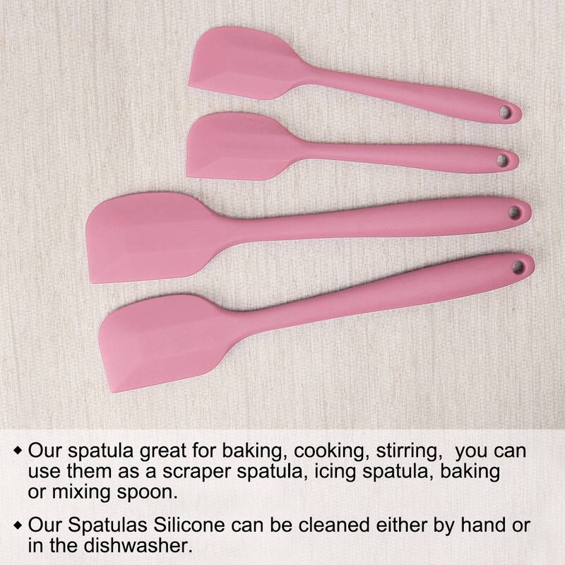 4Pcs Silicone Heat Resistant Non-scratch Turners Non Stick Spatula Set
