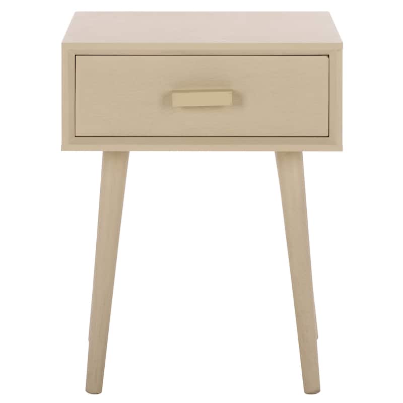 SAFAVIEH Fraida 1-Drawer Side Table - 15.8" x 11.8" x 20.8" - 16"W x 12"D x 21"H - Sand