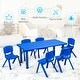 preview thumbnail 6 of 8, Gymax 6-pack Kids Plastic Stackable Classroom Chairs Indoor/Outdoor - 14'' X 13'' X 21''