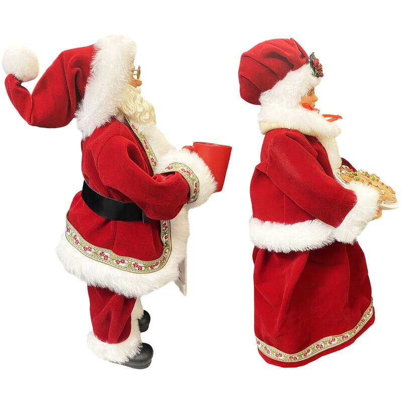 12" Mr. and Mrs. Claus, Set of 2