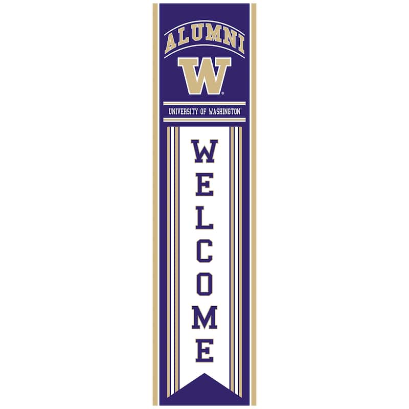 47" Porch Leaner Welcome Wall Sign, University of Washington - Multi-Color