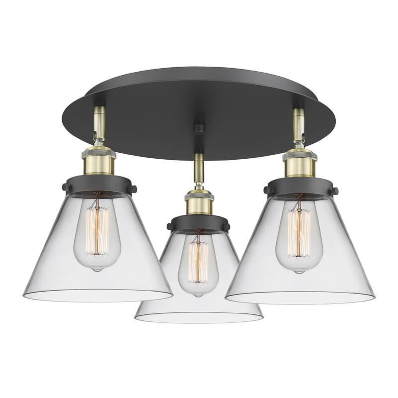 Innovations Lighting Cone - 3 Light 20" Flush Mount