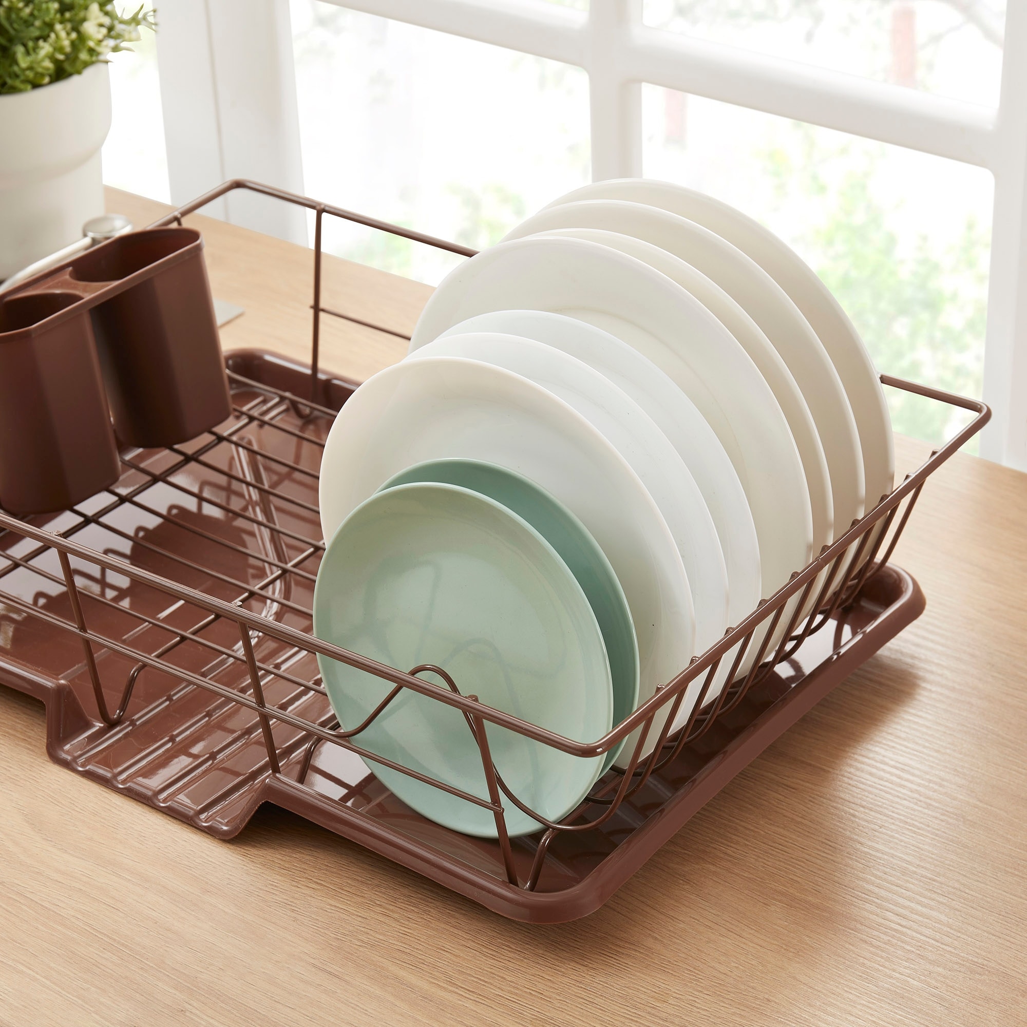 Sweet Home Collection 3-Piece Kitchen Sink Dish Drainer Set
