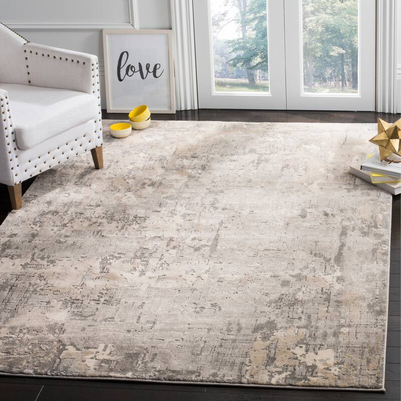 SAFAVIEH Meadow Heidegret Modern Abstract Rug - 4' x 6' - Grey