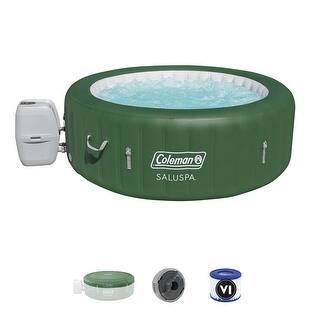 Coleman SaluSpa Person Inflatable Hot Tub, Green Bed