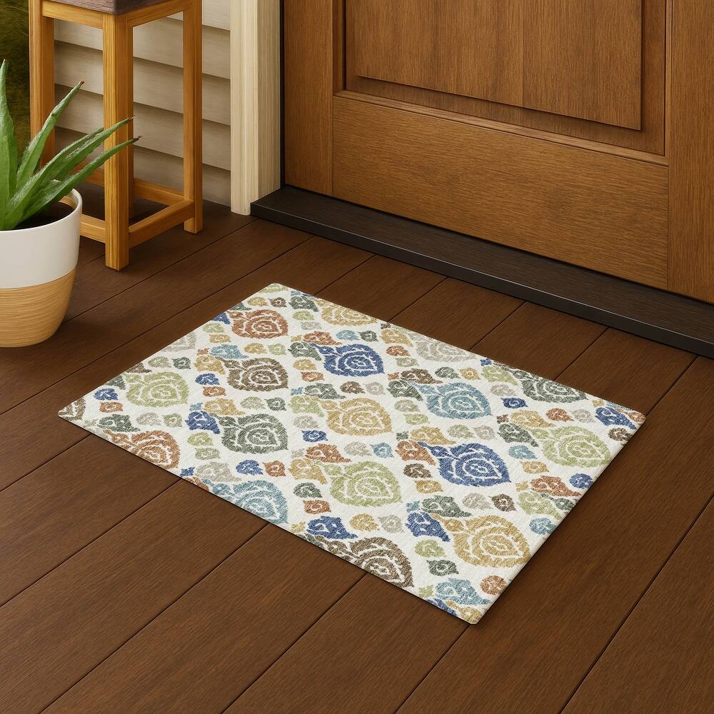 Machine Washable Indoor/ Outdoor Casual Zona Chantille Rug