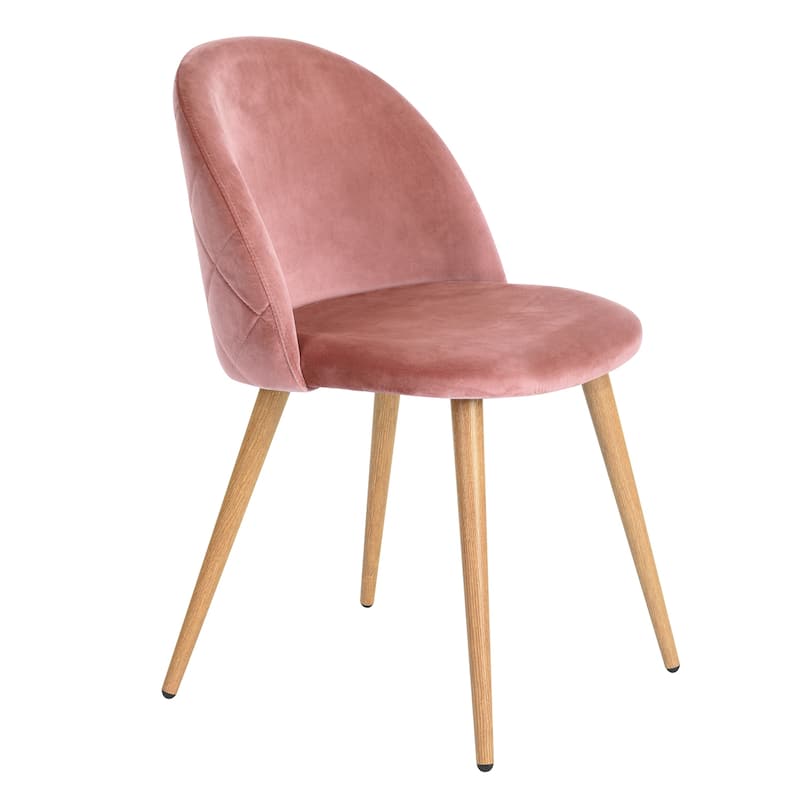 HomyLin Modern Upholstered Fabric Dining Chair Mid Back Armless