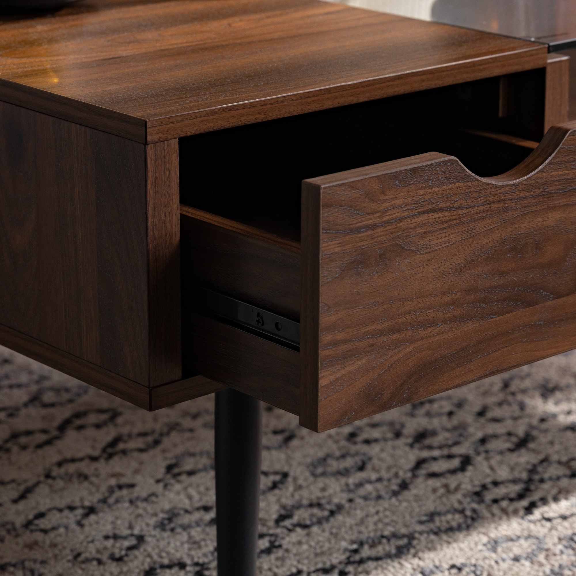 Carson carrington saltaro glass outlet top coffee table