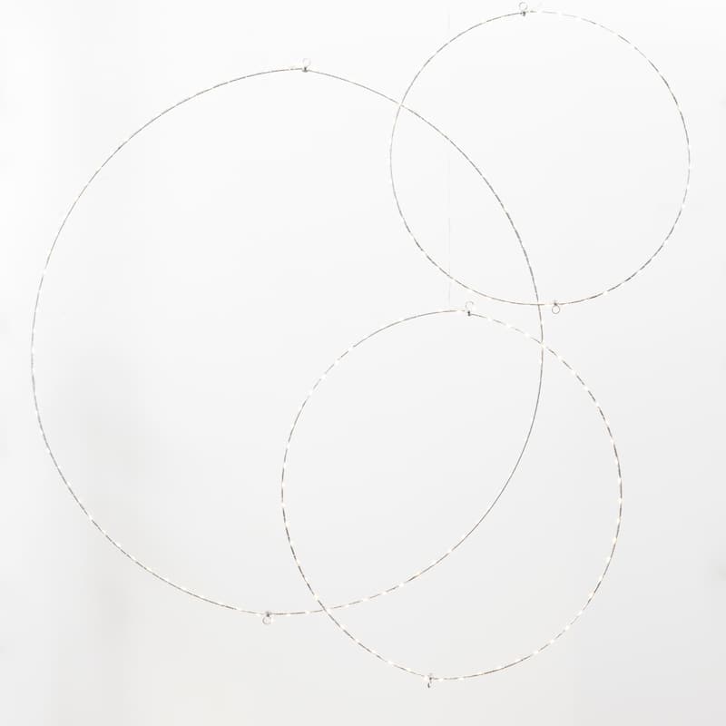 Set of 3 Whimsical Rings, Warm White Battery Operated LED