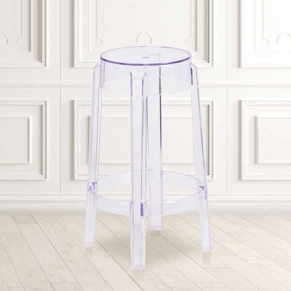25.75" High Transparent Counter Height Stool - Restaurant & Bar Furniture. Opens flyout.