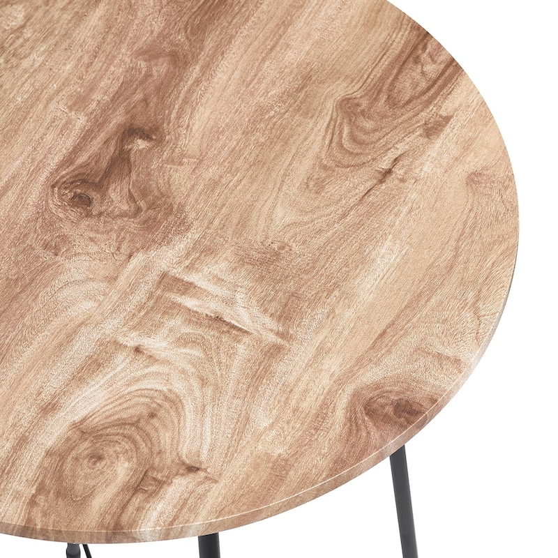 Taomika, Bistro Pub Table Round Dining Table-Brown/Black/Coffee/Maple Color-Four Colors