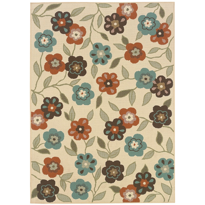 Vista Home Malta Floral Garden Indoor-Outdoor Area Rug